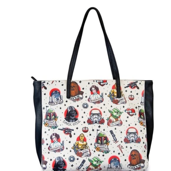 Loungefly Handbags - LOUNGEFLY x STAR WARS Tattoo Flash Print Tote Bag - FLAW / Damaged